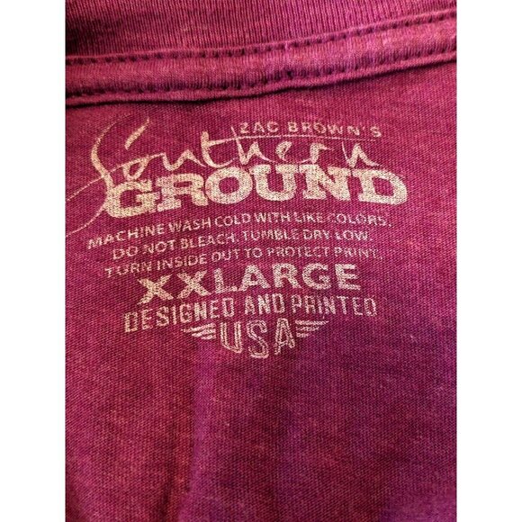 Zac Brown Band T Shirt 2019 Down The Rabbit Hole Live Tour Cities Plus XXL Pink - Picture 5 of 5